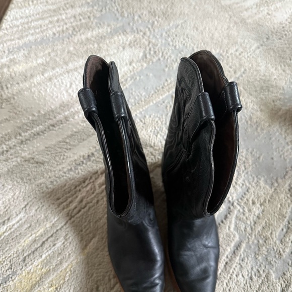 Aguila Real Black Leather Cowboys Boots Western Made in Mexico pointy toe 8 main image 11